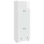 Juego de armarios 2 pcs Blanco Brillante 66 x 34,5 x 95 cm