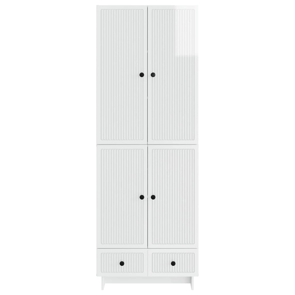Juego de armarios 2 pcs Blanco Brillante 66 x 34,5 x 95 cm
