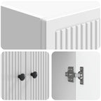 Juego de armarios 2 pcs Blanco Brillante 66 x 34,5 x 90 cm