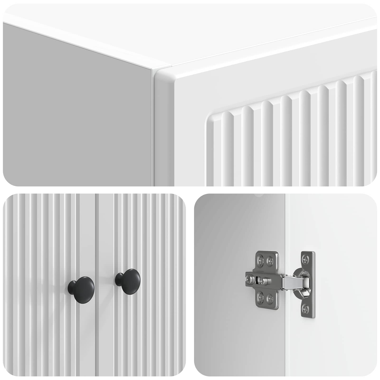 Juego de armarios 2 pcs Blanco Brillante 66 x 34,5 x 90 cm