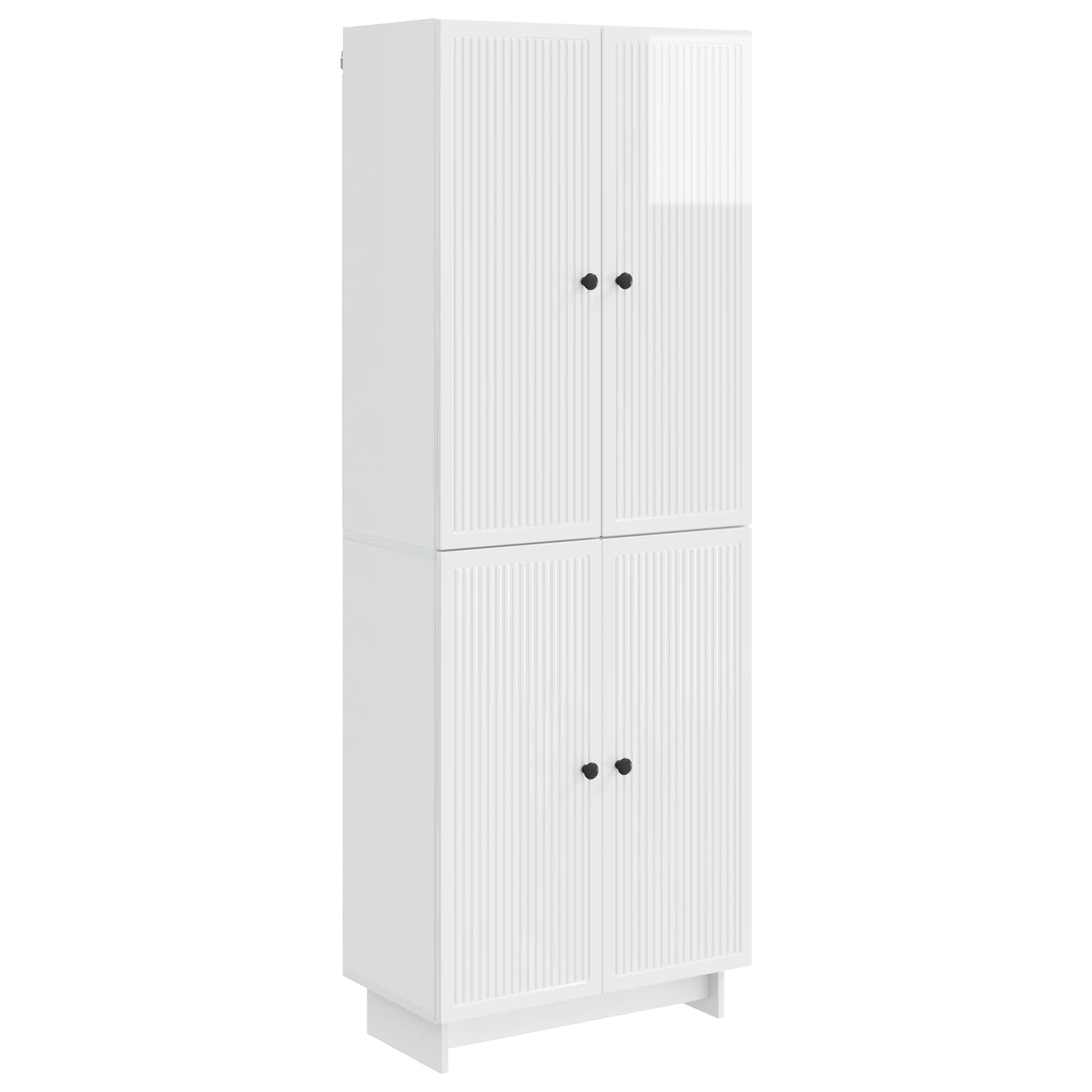 Juego de armarios 2 pcs Blanco Brillante 66 x 34,5 x 90 cm