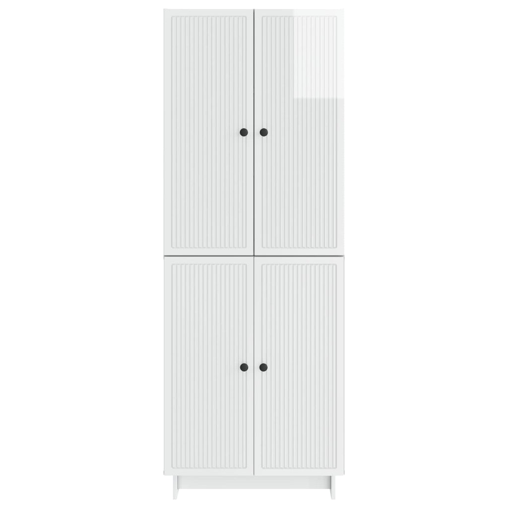 Juego de armarios 2 pcs Blanco Brillante 66 x 34,5 x 90 cm