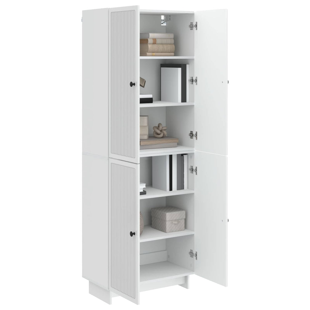 Juego de armarios 2 pcs Blanco Brillante 66 x 34,5 x 90 cm