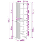 Juego de armarios 2 pcs Blanco Brillante 66 x 34,5 x 90 cm