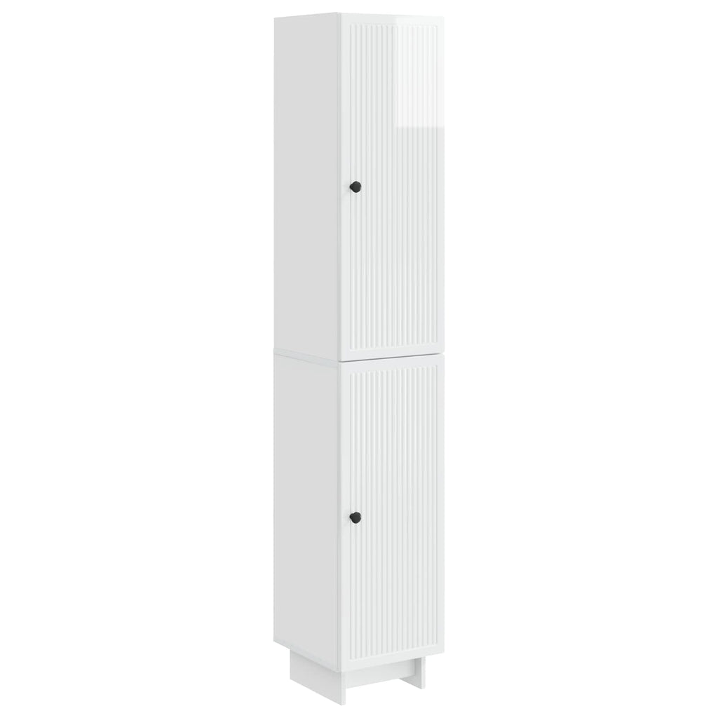 Juego de armarios 2 pcs Blanco Brillante 34,5 x 33 x 90 cm