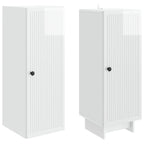 Juego de armarios 2 pcs Blanco Brillante 34,5 x 33 x 90 cm