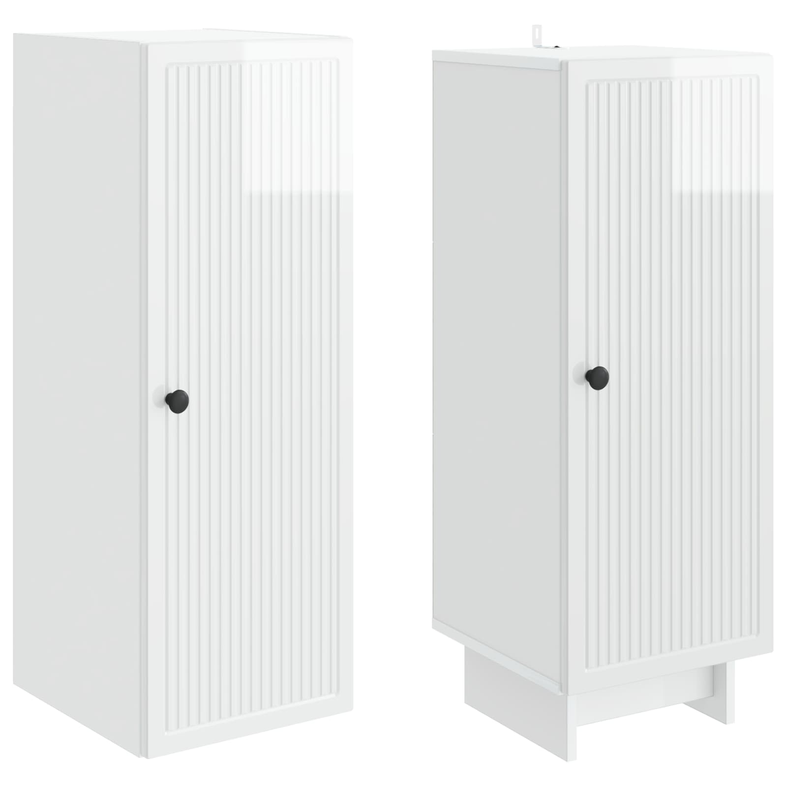 Juego de armarios 2 pcs Blanco Brillante 34,5 x 33 x 90 cm