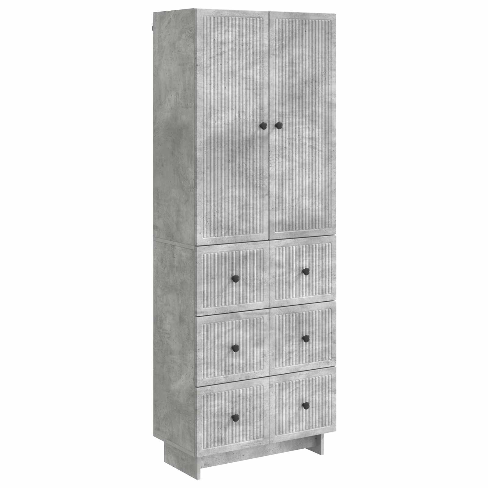 Juego de armarios 2 pcs Gris Hormigón 66 x 34,5 x 90 cm
