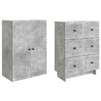Juego de armarios 2 pcs Gris Hormigón 66 x 34,5 x 90 cm