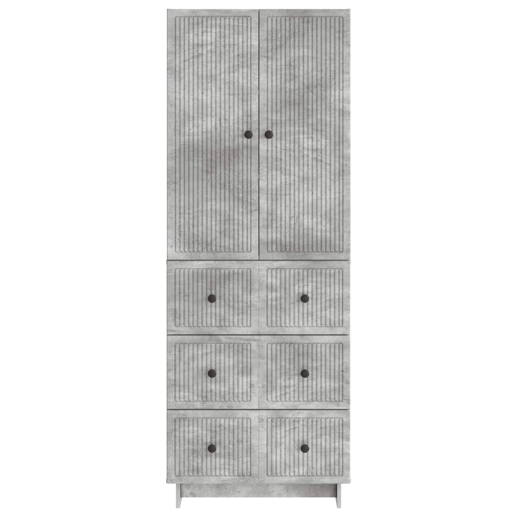 Juego de armarios 2 pcs Gris Hormigón 66 x 34,5 x 90 cm