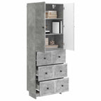 Juego de armarios 2 pcs Gris Hormigón 66 x 34,5 x 90 cm