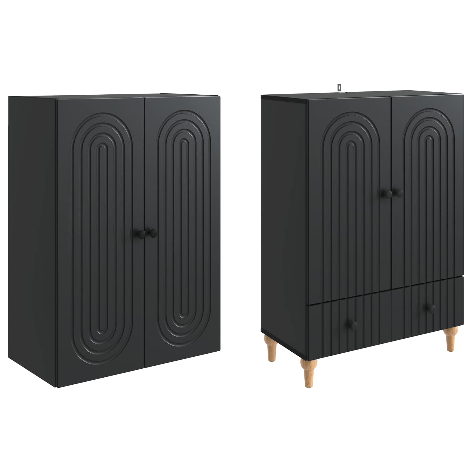Juego de armarios 2 pcs 66 x 34,5 x 95 cm Madera de ingeniería
