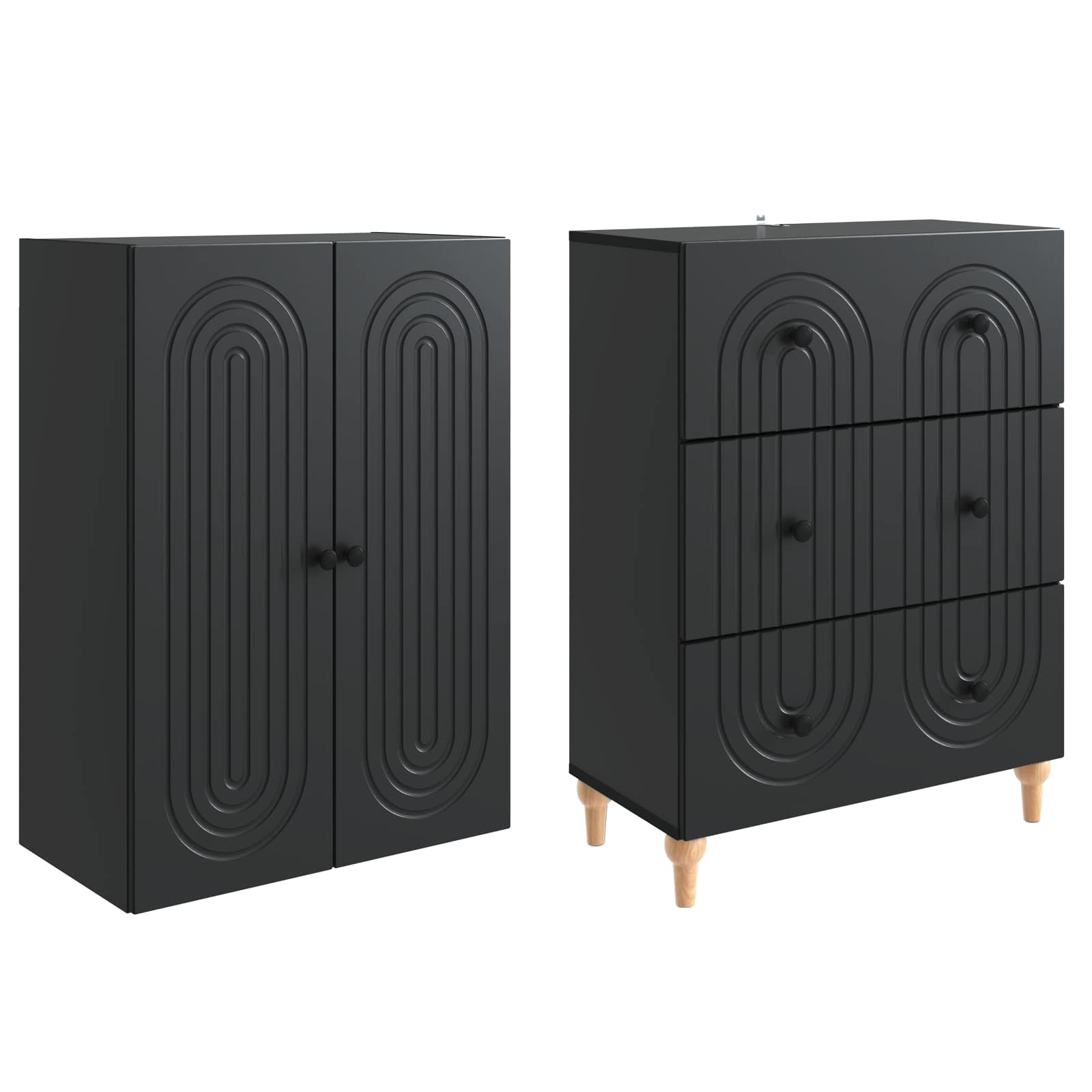 Juego de armarios 2 pcs 66 x 34,5 x 90 cm Madera de ingeniería