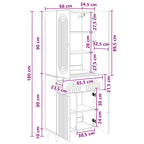 Juego de armarios 2 pcs 66 x 34,5 x 90 cm Madera de ingeniería