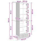 Juego de armarios 2 pcs 66 x 34,5 x 95 cm Madera de ingeniería