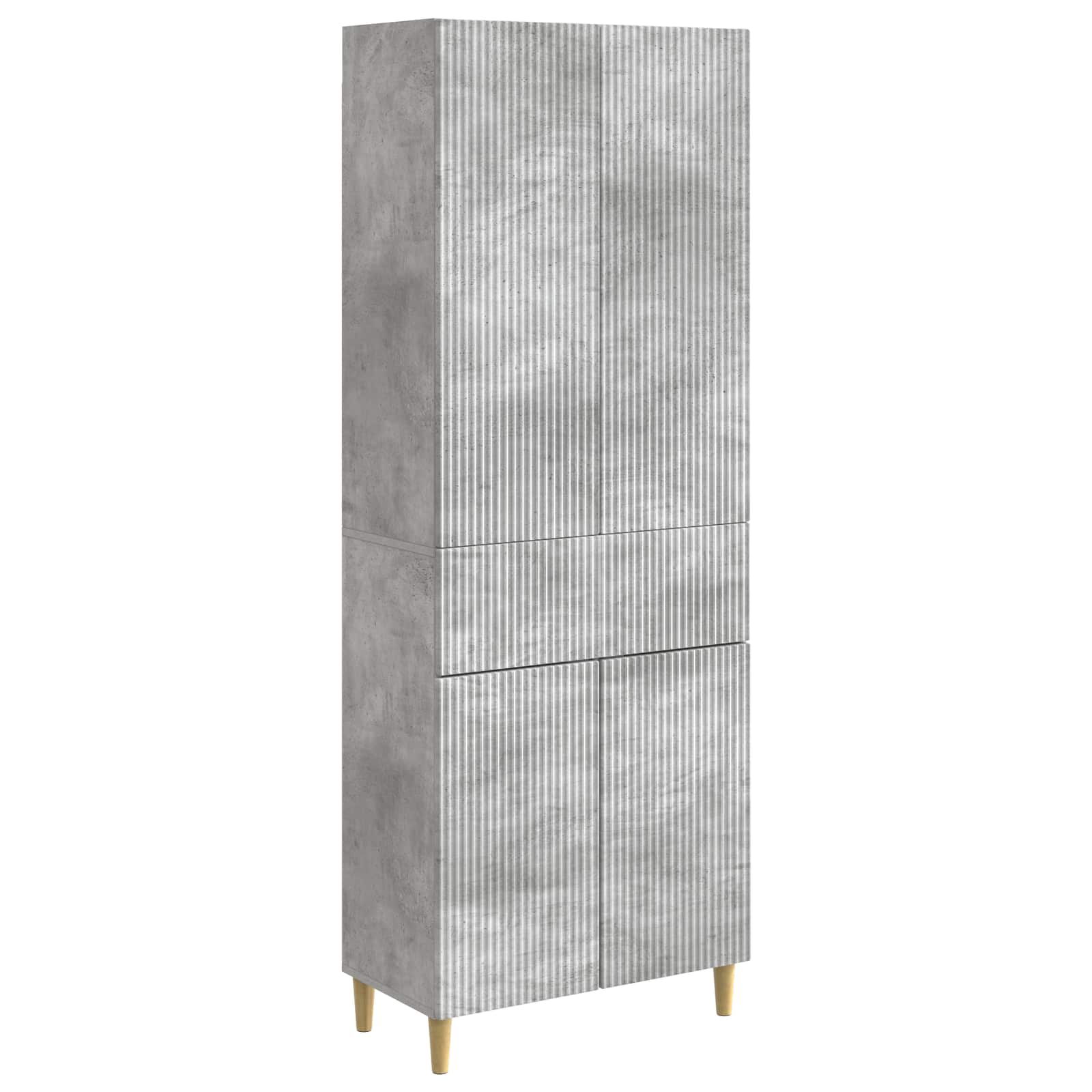 Juego de armarios 2 pcs Gris Hormigón 66 x 34,5 x 90 cm