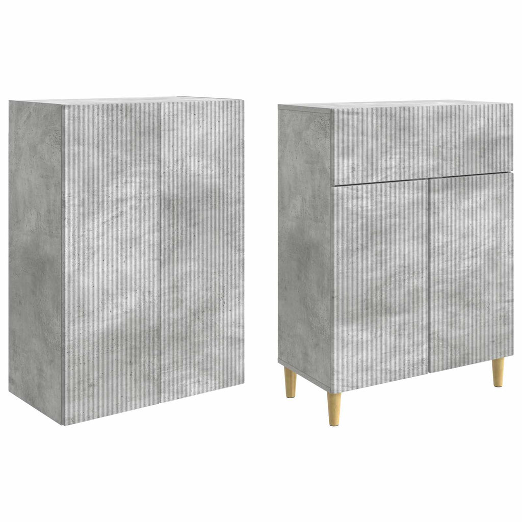 Juego de armarios 2 pcs Gris Hormigón 66 x 34,5 x 90 cm