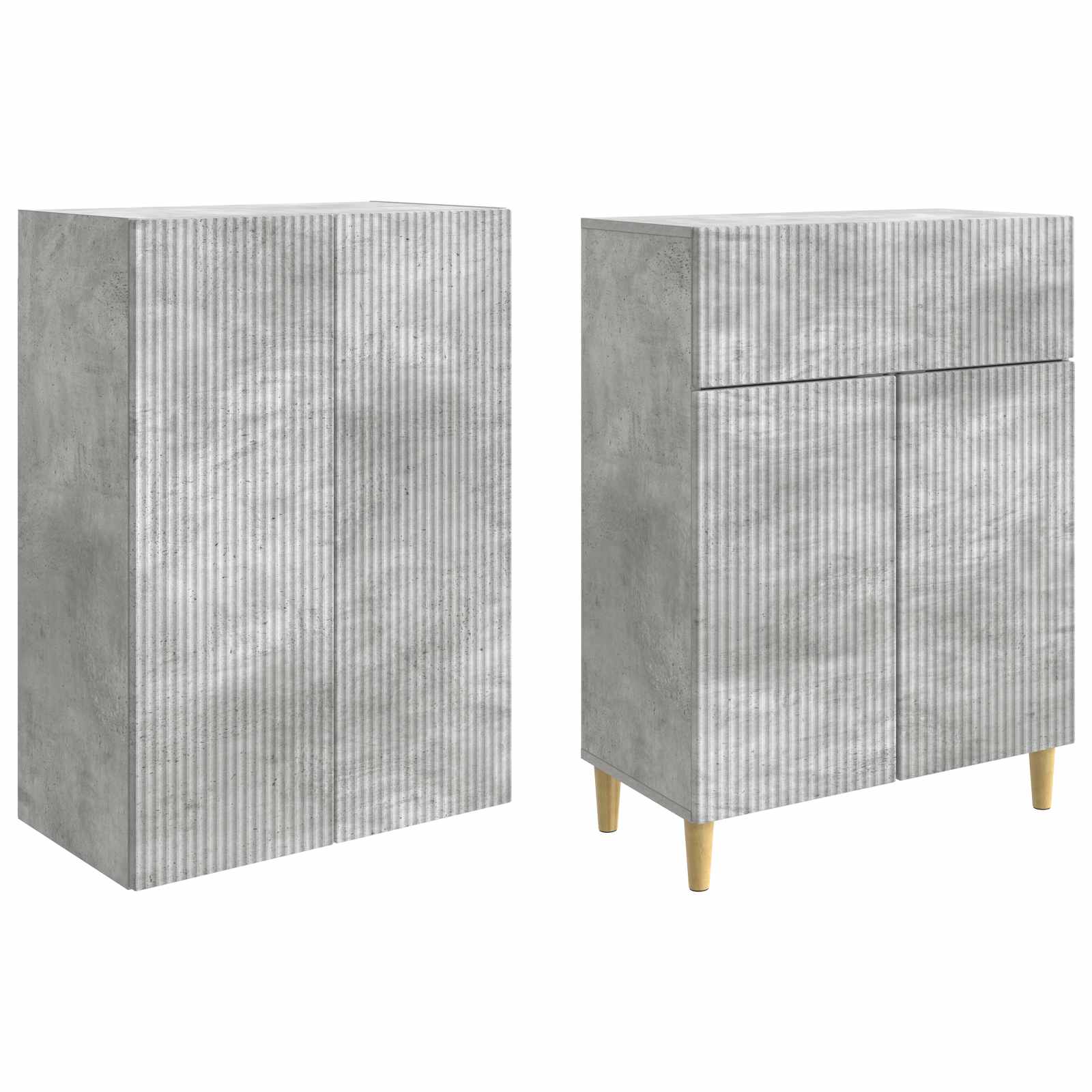 Juego de armarios 2 pcs Gris Hormigón 66 x 34,5 x 90 cm