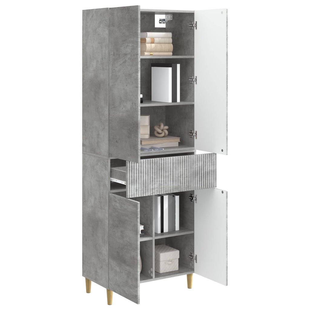 Juego de armarios 2 pcs Gris Hormigón 66 x 34,5 x 90 cm