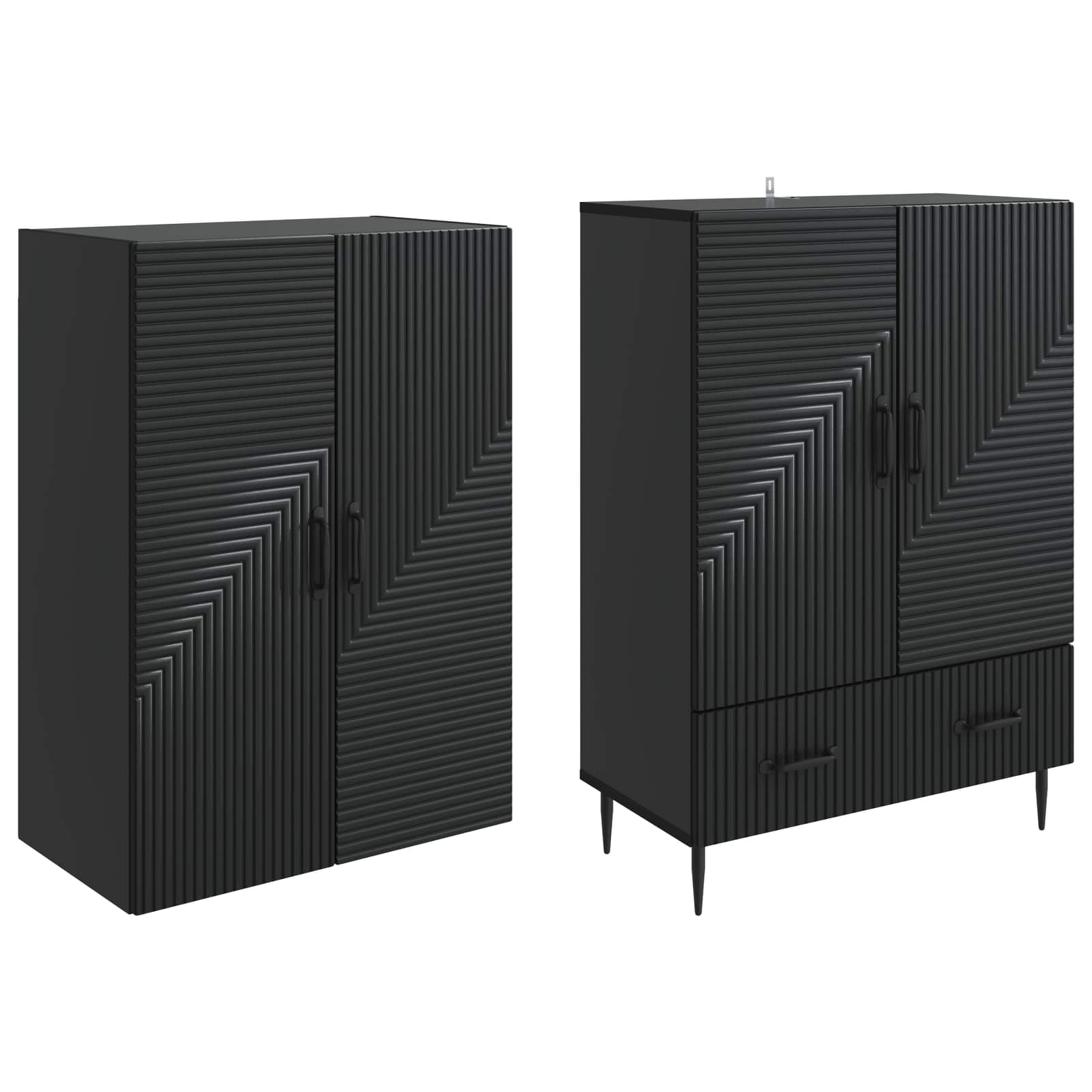 Juego de armarios 2 pcs 66 x 34,5 x 95 cm Madera de ingeniería