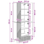 Juego de armarios 2 pcs 66 x 34,5 x 95 cm Madera de ingeniería