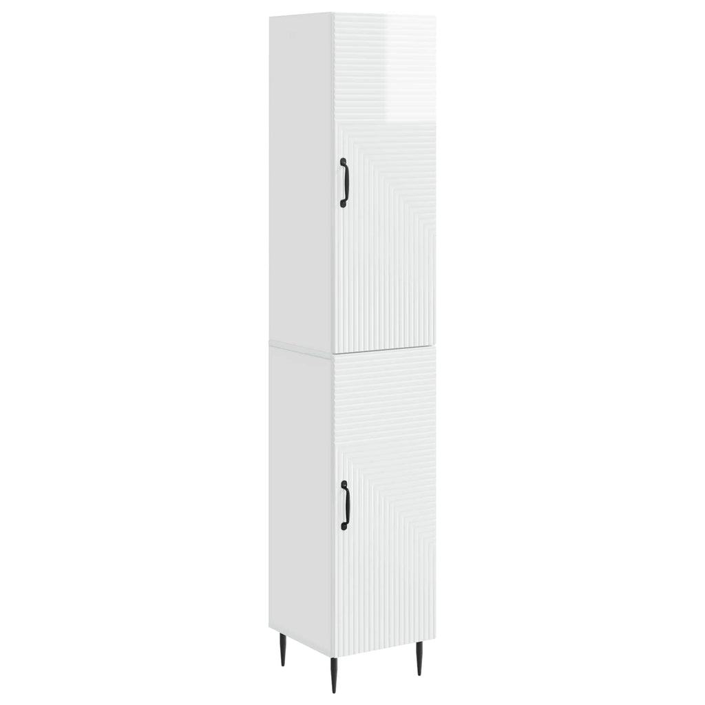 Juego de armarios 2 pcs Blanco Brillante 33 x 34,5 x 89,5 cm