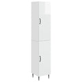Juego de armarios 2 pcs Blanco Brillante 33 x 34,5 x 89,5 cm