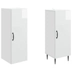 Juego de armarios 2 pcs Blanco Brillante 33 x 34,5 x 89,5 cm