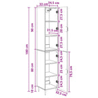 Juego de armarios 2 pcs Blanco Brillante 33 x 34,5 x 89,5 cm
