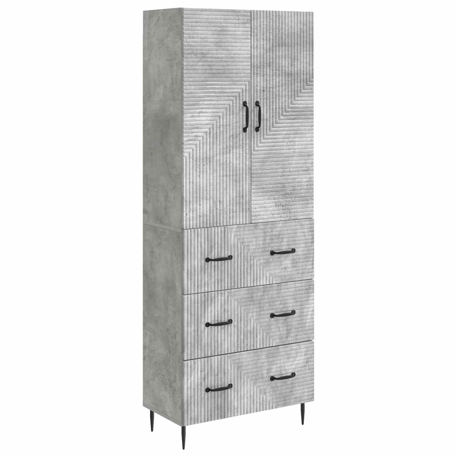 2-piece Cabinet Set High Gloss White 66 x 34.5 x 90 cm
