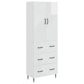 Juego de armarios 2 pcs Blanco Brillante 66 x 34,5 x 90 cm