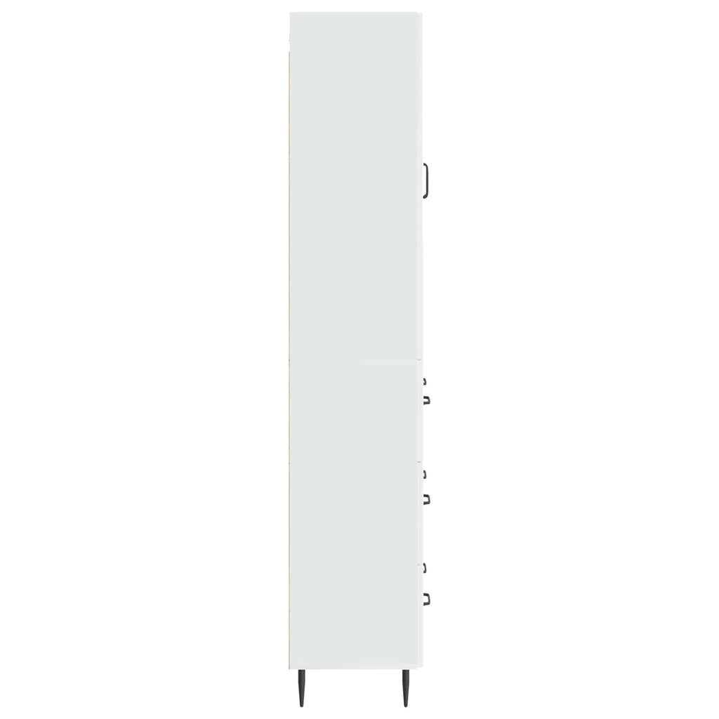 Juego de armarios 2 pcs Blanco Brillante 66 x 34,5 x 90 cm