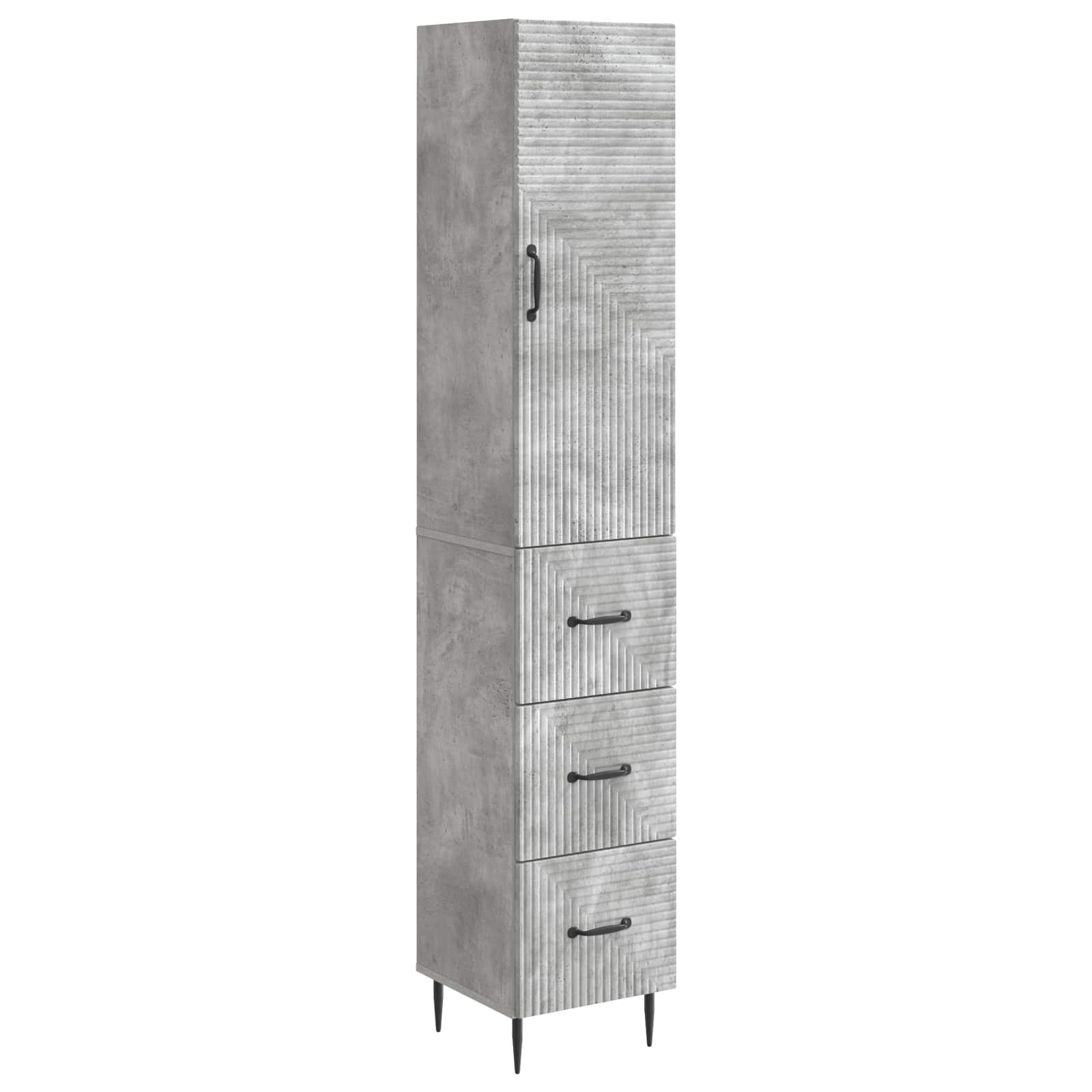2-Piece High Gloss White Cabinet Set 33 x 34.5 x 90 cm