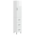 Juego de armarios 2 pcs Blanco Brillante 33 x 34,5 x 90 cm