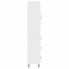Juego de armarios 2 pcs Blanco Brillante 33 x 34,5 x 90 cm