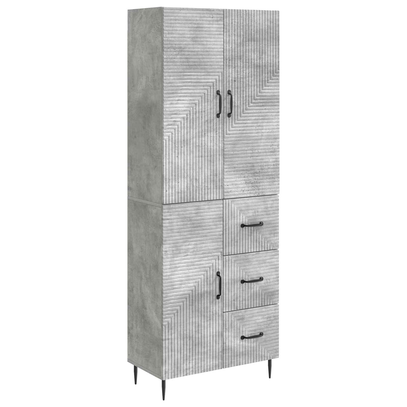 Juego de armarios 2 pcs Blanco Brillante 66 x 34,5 x 89,5 cm
