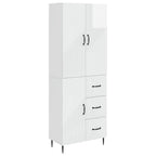 Juego de armarios 2 pcs Blanco Brillante 66 x 34,5 x 89,5 cm