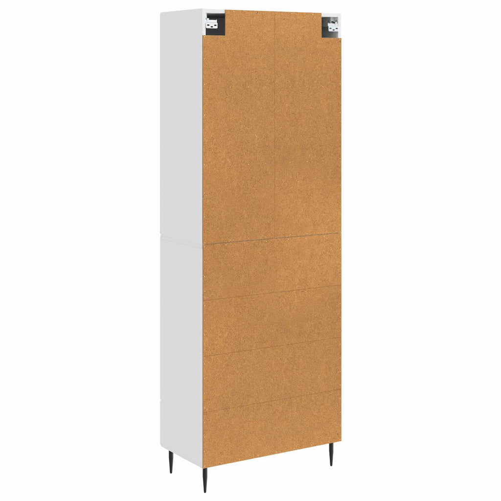 Juego de armarios 2 pcs Blanco Brillante 66 x 34,5 x 89,5 cm