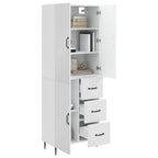 Juego de armarios 2 pcs Blanco Brillante 66 x 34,5 x 89,5 cm