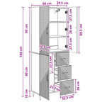 Juego de armarios 2 pcs Blanco Brillante 66 x 34,5 x 89,5 cm