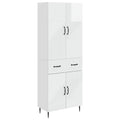 Juego de armarios 2 pcs Blanco Brillante 66 x 34,5 x 89,5 cm