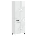 Juego de armarios 2 pcs Blanco Brillante 66 x 34,5 x 89,5 cm
