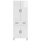 Juego de armarios 2 pcs Blanco Brillante 66 x 34,5 x 89,5 cm