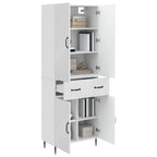 Juego de armarios 2 pcs Blanco Brillante 66 x 34,5 x 89,5 cm