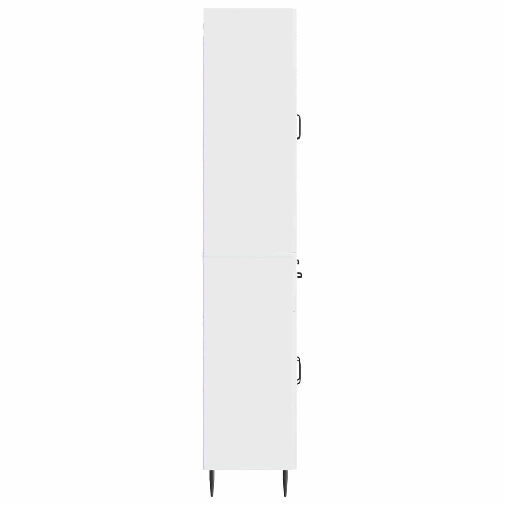 Juego de armarios 2 pcs Blanco Brillante 66 x 34,5 x 89,5 cm