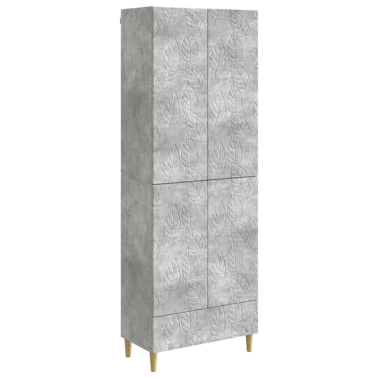 Juego de armarios 2 pcs Blanco Brillante Madera de ingeniería