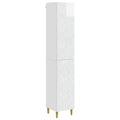 Juego de armarios 2 pcs Blanco Brillante Madera de ingeniería