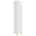 Juego de armarios 2 pcs Blanco Brillante Madera de ingeniería
