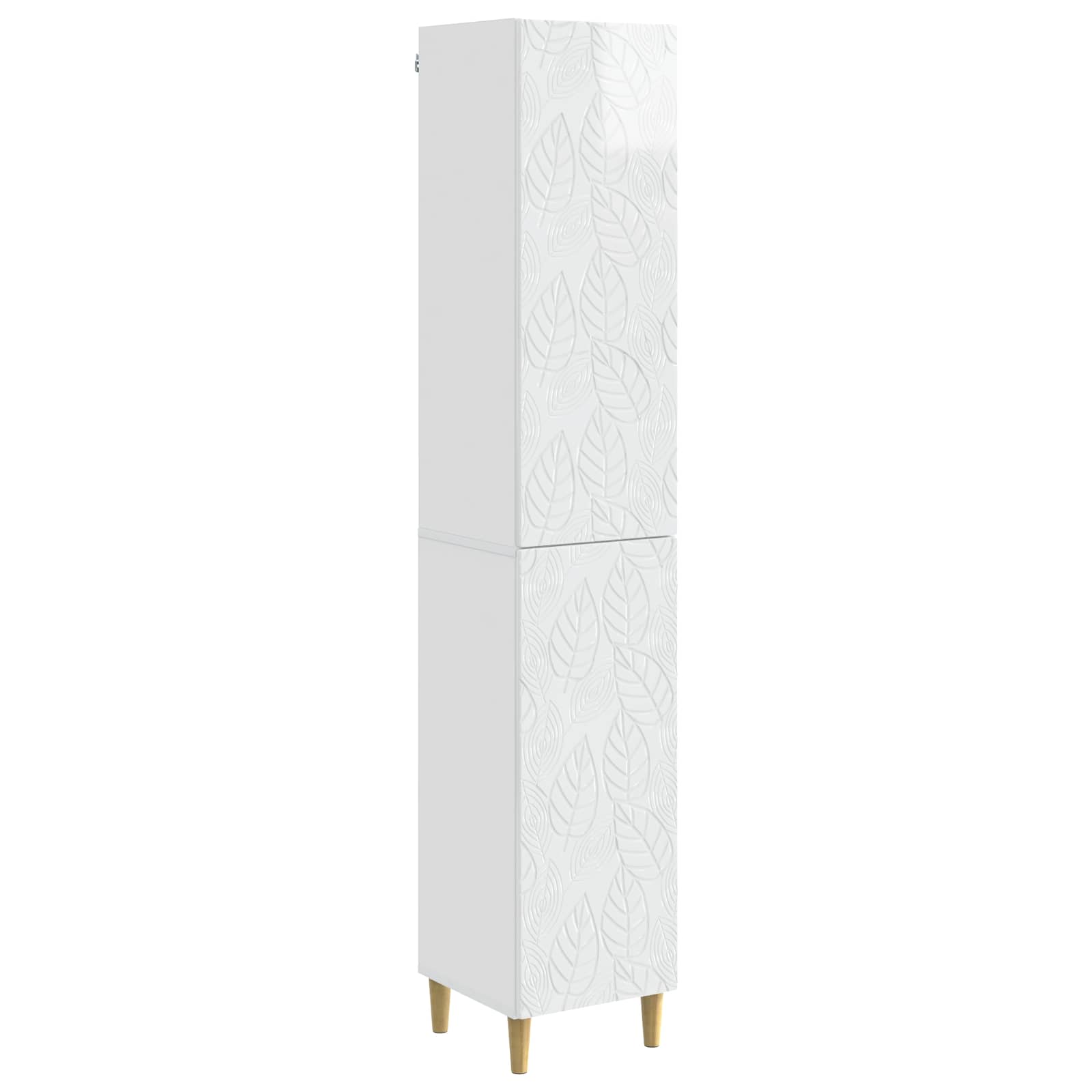 Juego de armarios 2 pcs Blanco Brillante Madera de ingeniería