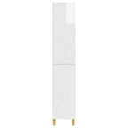 Juego de armarios 2 pcs Blanco Brillante Madera de ingeniería
